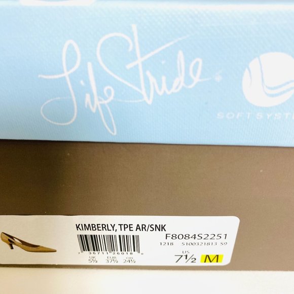 Life Stride Kimberly Taupe Heel Pump Comfort Support Flex Soft System NEW IN BOX - Picture 8 of 10